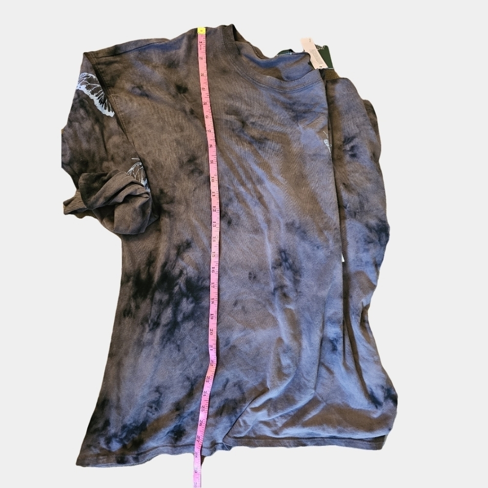 Wild Fable Long Sleeve Crew Neck Graphics Tie Dye Oversized Tee Size M NWT - Picture 13 of 14